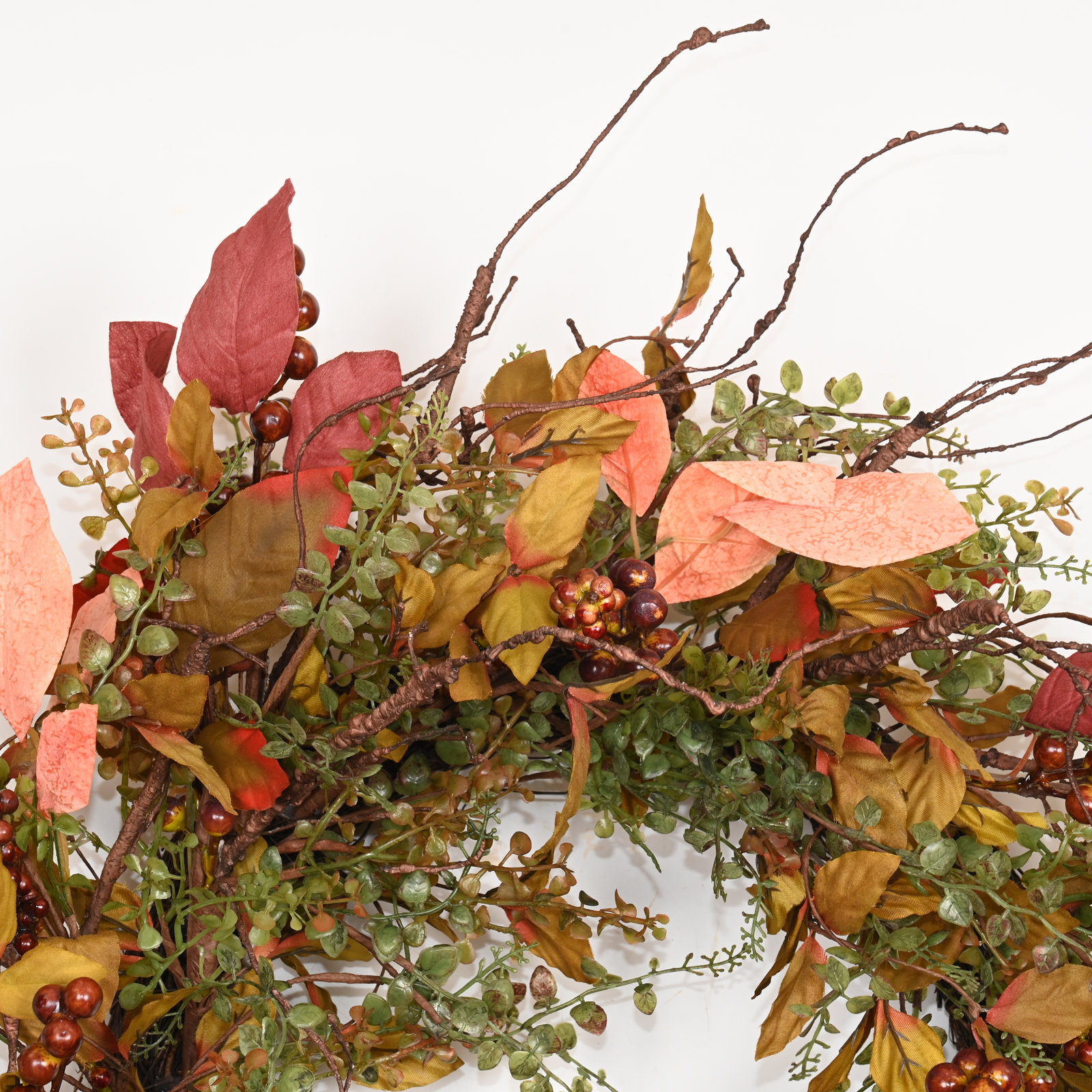 24" Handcrafted Maple, Berry Thanksgiving Wreath