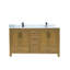Meuble-lavabo 60 po avec lavabo double, 4 portes et 6 rangement Desert