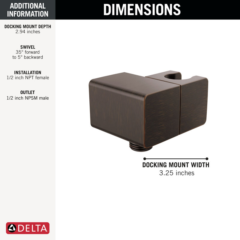 Rotating Wall Mount with Integrated Wall Supply, Venetian Bronze