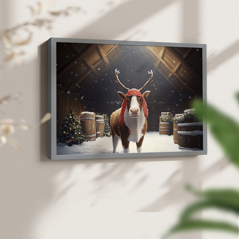 Art de Noël - CMXL III - Reproduction encadrée - Restickable, H 8 po x l 10 po, Gris