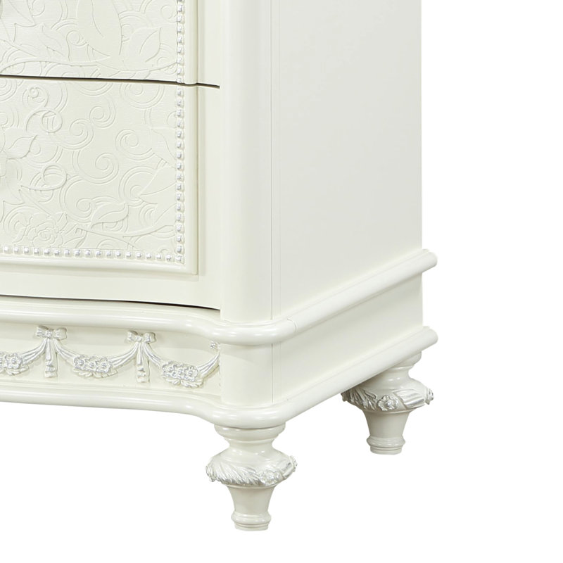 Table de chevet 2 pour la chambre à coucher - Option de table spacieuse avec accessoire luxueux à 2 tiroirs