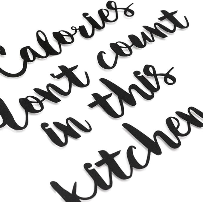 Calories Don't Count In This Kitchen Metal Wall Art - Home Office and Living Room Decoration