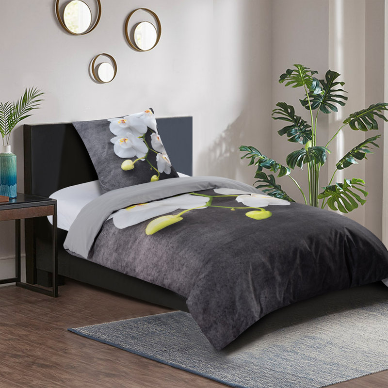 Cotton Floral Duvet Cover Set with Pillowcases Included
