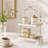 Two Tier Decorative Tray for Dessert Coffee Display