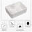 16"X12" White Ceramic Rectangular Vessel Bathroom Sink