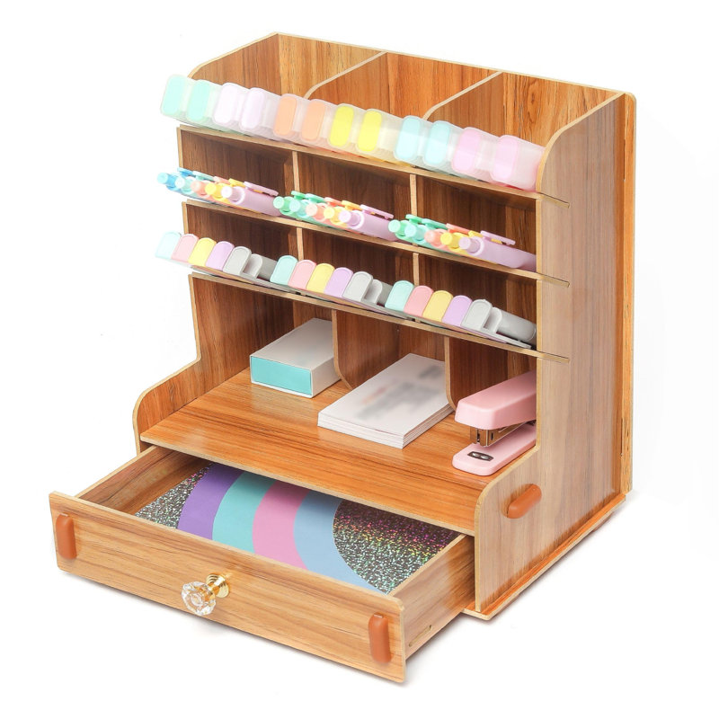 Emelina Manufactured Wood Desk Organiser
