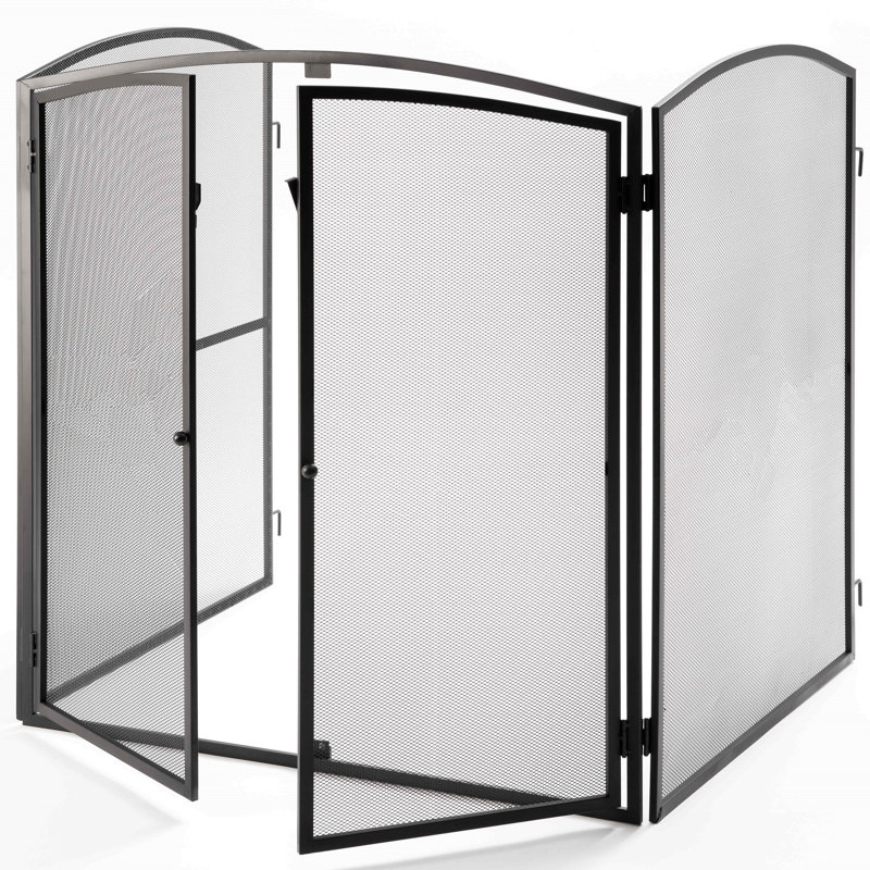 Maribel 3 Panel Steel Fireplace Screen