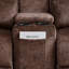Causeuse inclinable manuelle avec console centrale et porte-gobelets pour le salon-384239880