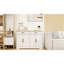 Buffet Style Blanc - 2 tiroirs, 4 portes. Polyvalent pour la salle à manger. , Peint. Buffet Stable Construction. Rangement spacieux