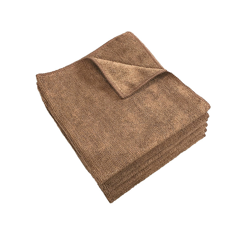 Chiffons de nettoyage en microfibre 16 x 16 Smart Choice (paquet de 12), L 16 po x L 16 po, Brun