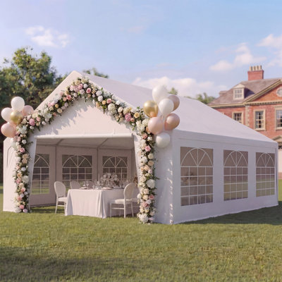 20' x 20' Heavy-Duty Party Tent, Outdoor Canopy & Waterproof Event Shelter with Removable Sidewalls
