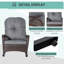 Chaise berçante en osier pour l'extérieur Outsunny-2062925177
