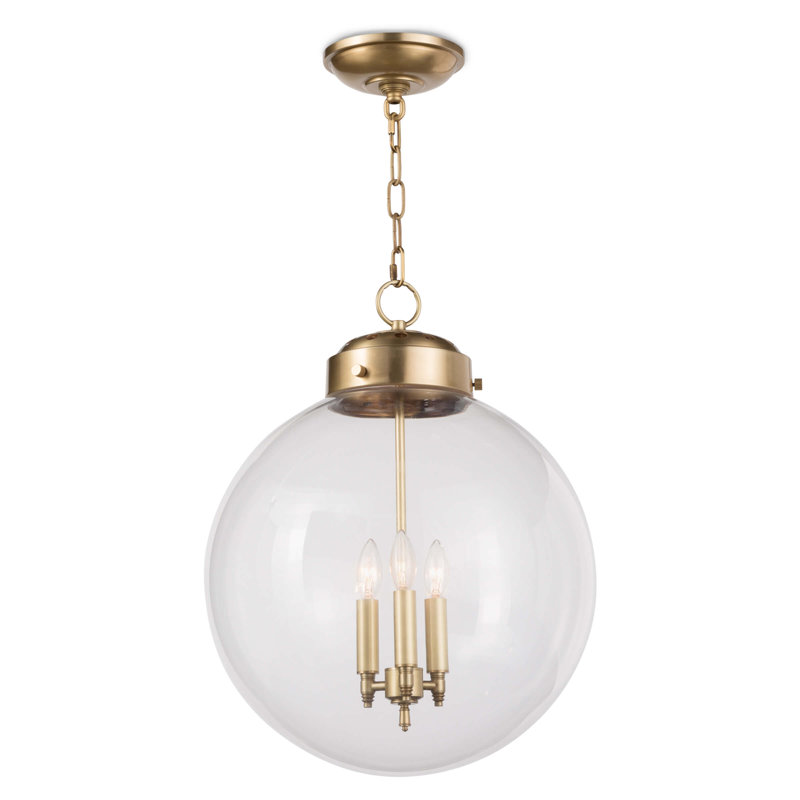 Globe Pendant, Natural Brass
