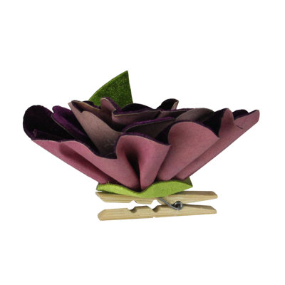Ornement de Noël fleur de camélia 5 po