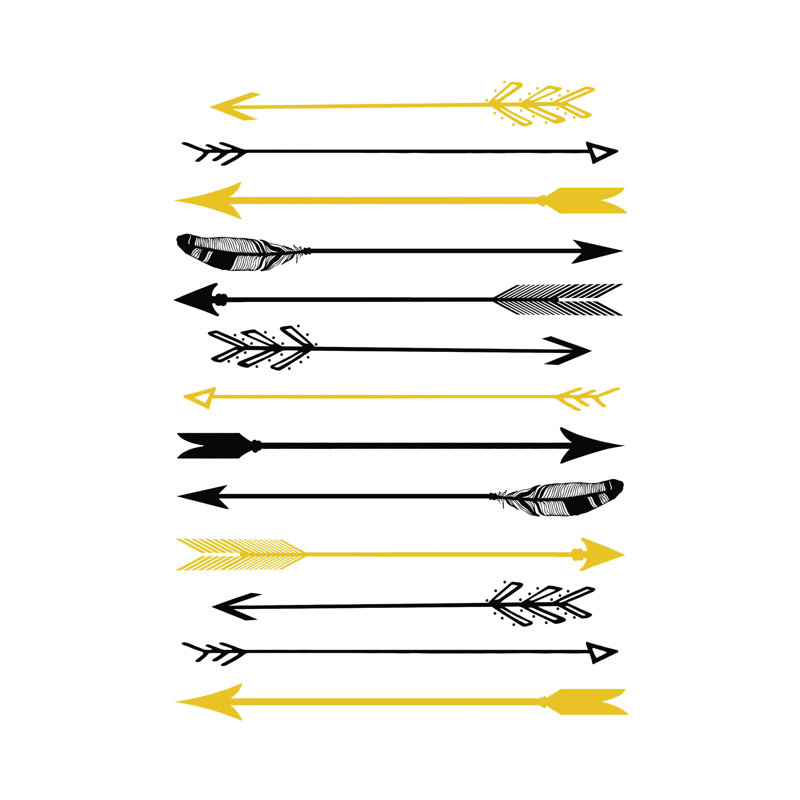 Arrows Galore Gold - impression sur toile tendue, H 36 po x l 36 po