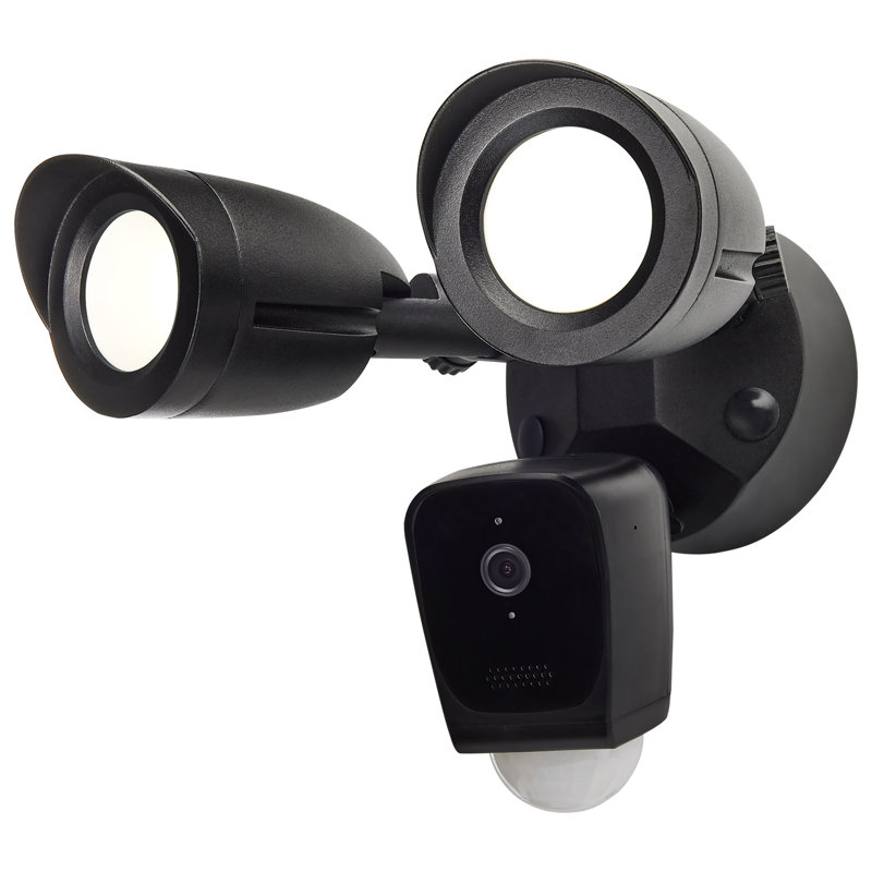 Bullet Smart LED Video Enabled Outdoor Security Flood Light with Motion Sensor, Black