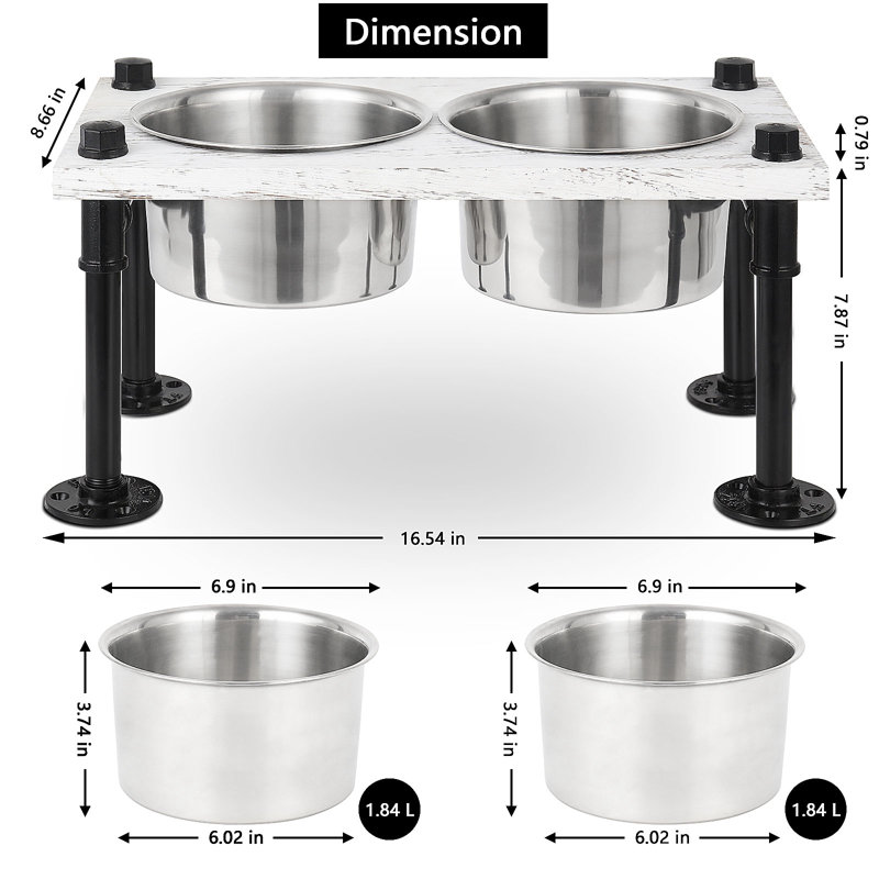 Mangeoire double pour chien, Grand (7,87 po)