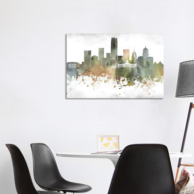 Oklahoma Skyline 1 Piece Wrapped Canvas Painting