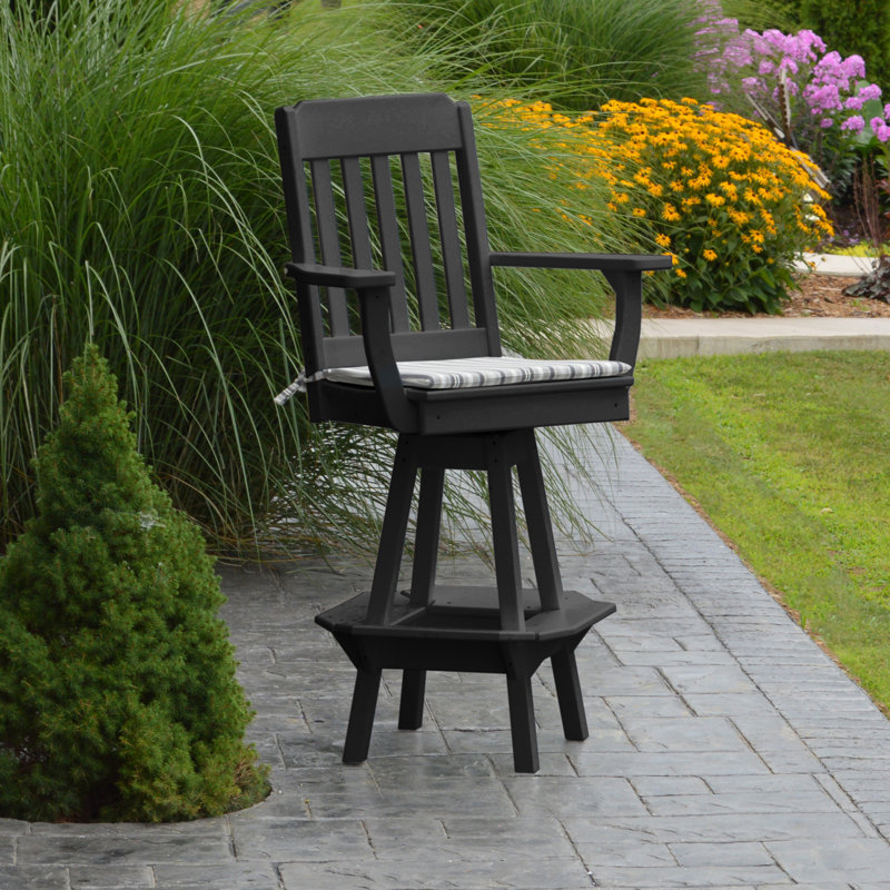 Tabouret de bar rotatif 29 po Nettie, Noir