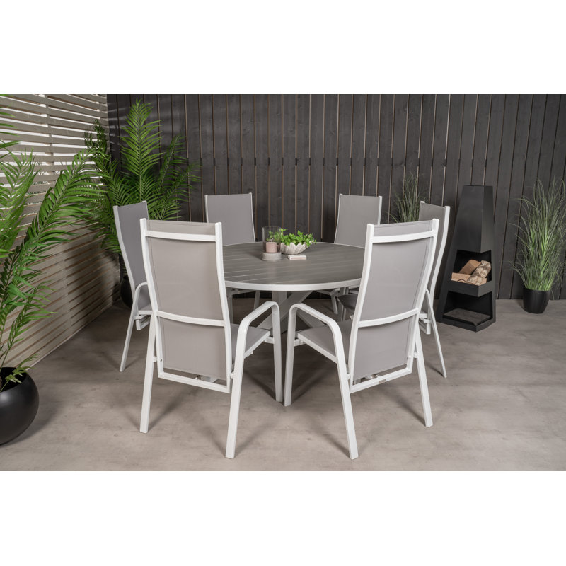 Akia 6 - Person Patio Dining Set with Round Table