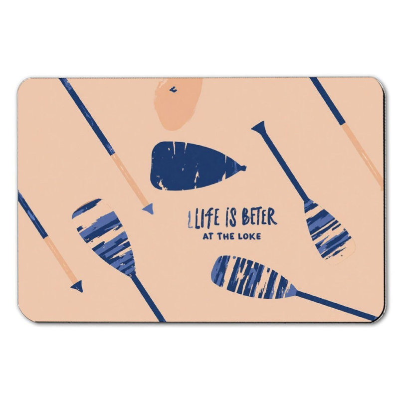 Tapis de bain à motif de pagaie Lake, 16 x 24 po