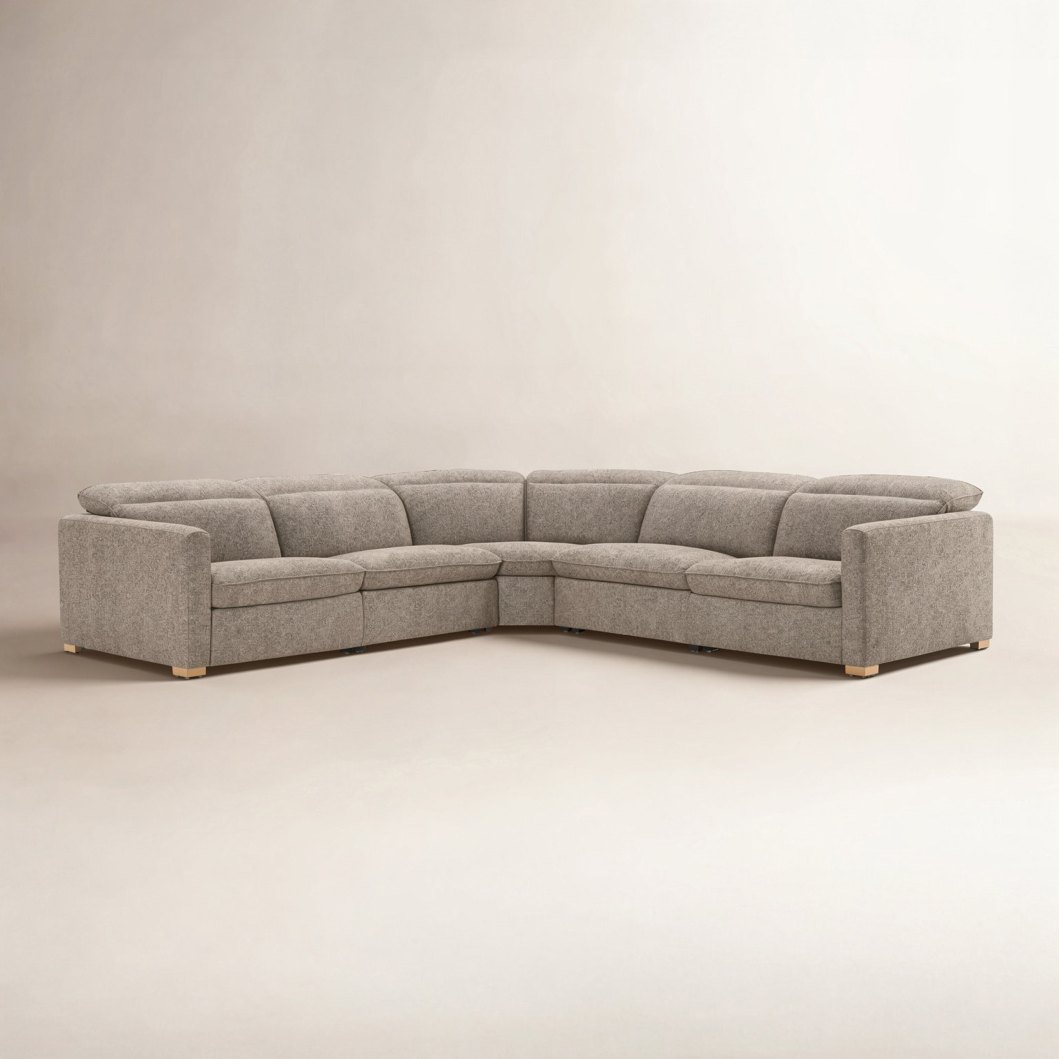 Becki Owens for Joss and Main Modular Sectional, Ojai Earth Performance Textured Weave
