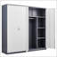 Armoire grande capacité en métal gris-118613317