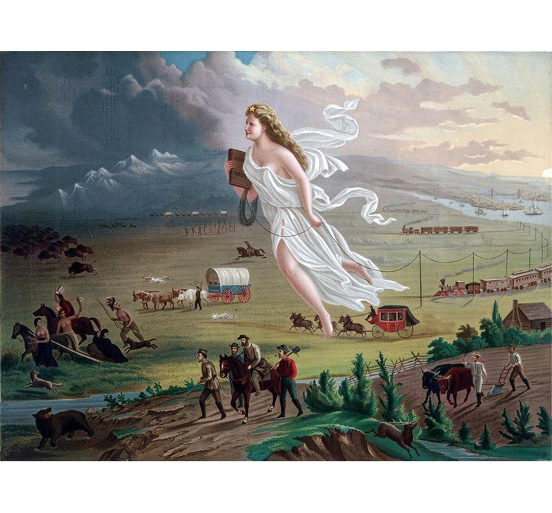 Charlton Home® Gast, John, reproduction d'art sur toile tendue: American Progress (97_53186)