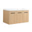 Meuble-lavabo flottant mural de 36 pouces avec lavabo en gel, conception modulaire à 3 portes pour les salles de bain modernes, beaucoup de rangement et une installation facile