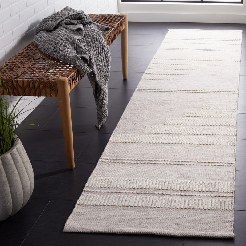 Kilim Hand Woven Performance Striped Rug, Runner 2'3" x 9'
