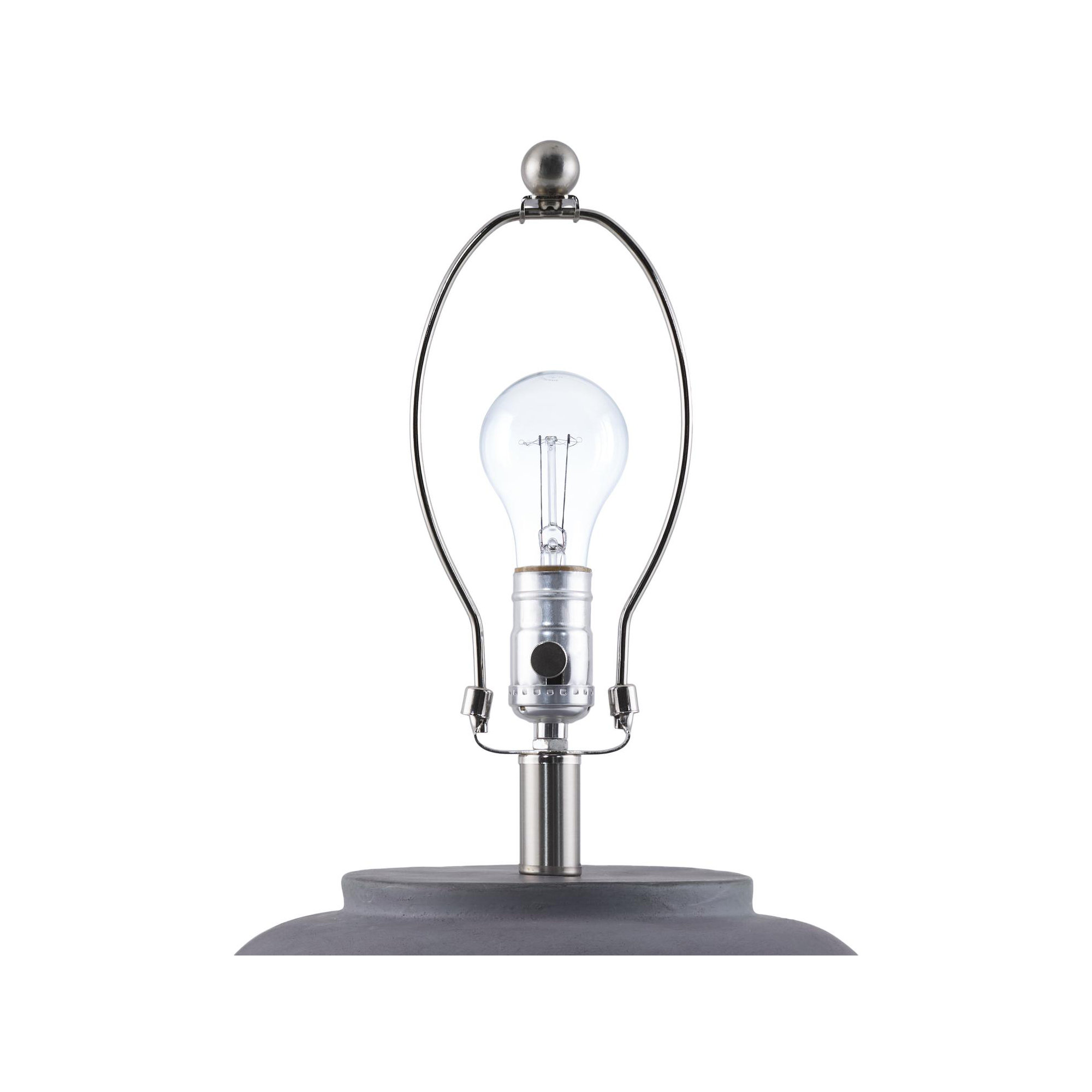 Concrete Table Lamp, Gray, White