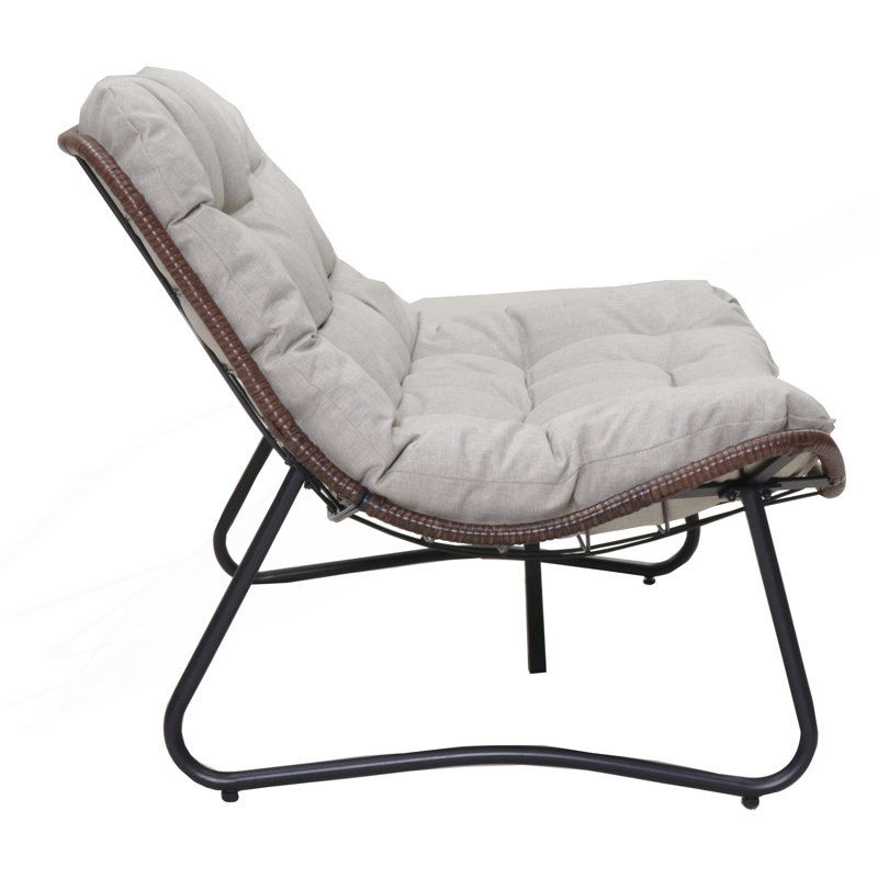 Causeuse de patio moderne, causeuse d'extérieur en osier, banc oscillant d'extérieur