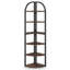 Étagère de coin 71,65 po de hauteur à 6 niveaux brun rustique, bibliothèque d'angle pour petit espace, support pour plante, salon, bureau