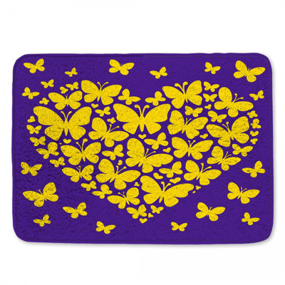 Tapis de bain jaune