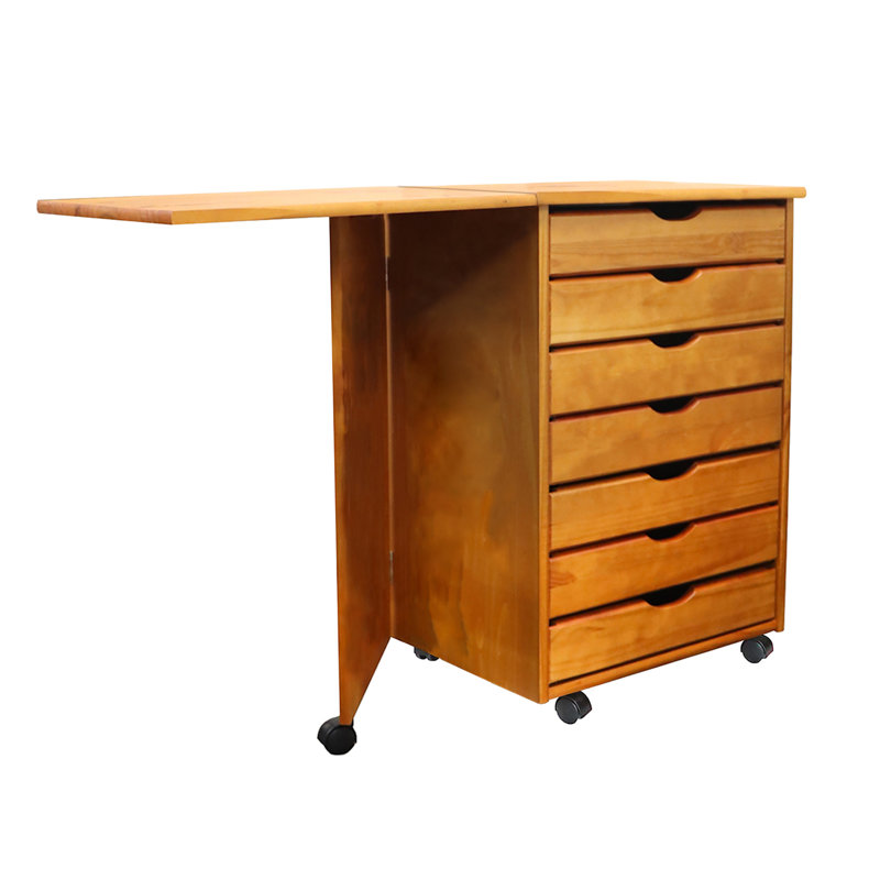 Adeptus Solid Wood Writing Desk, Brown