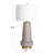 Ribbed Glass Table Lamp with Tapered Drum Shade-1559535067