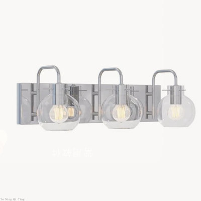 Modern Brushed Nickel Bathroom Vanity Light, 3-Light Wall Sconce with Clear Glass Shade