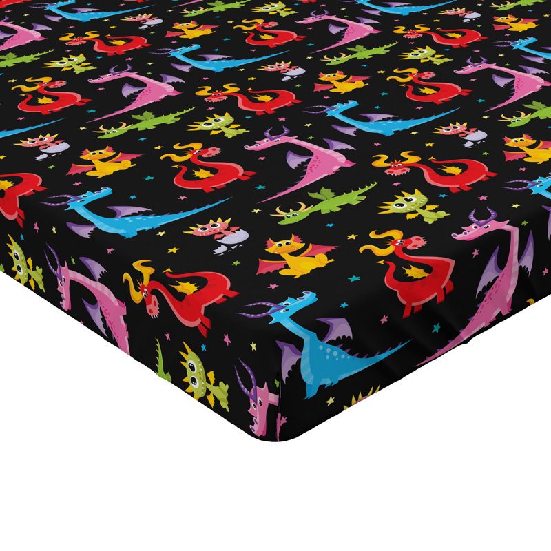 Multicolore drap-housse Ambesonne Dragon, Drap-housse grand