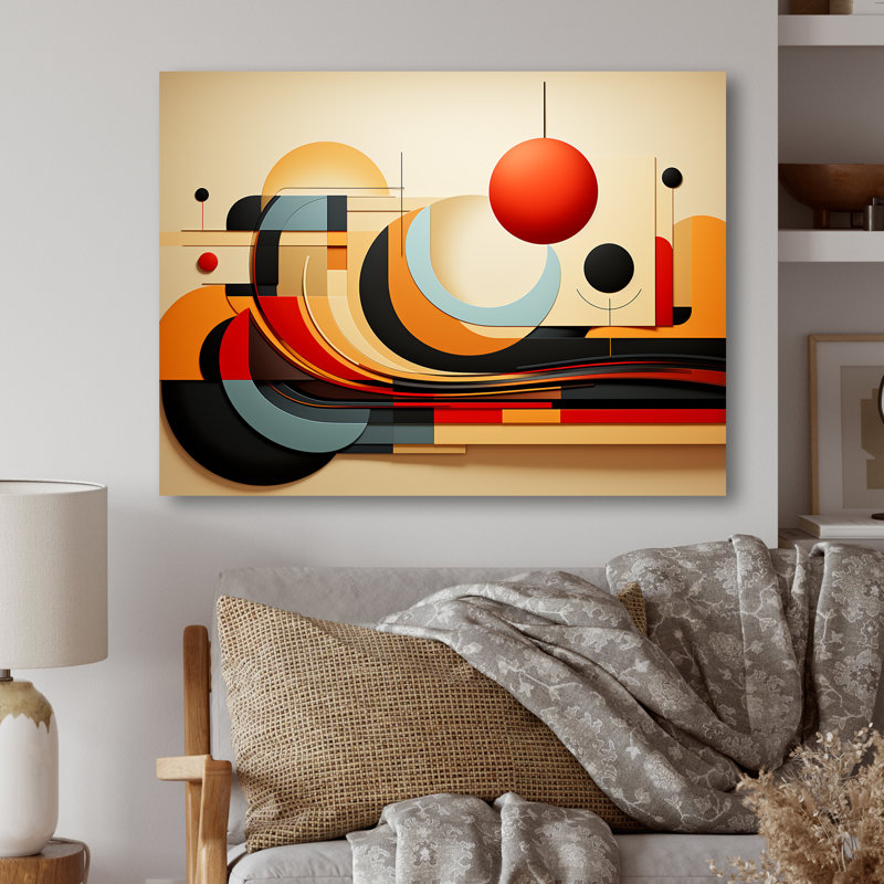 Echoing Ellipse Geometric Frequency I - Geometric Metal Wall Art MT137464, 24" H x 32" W x 1" D