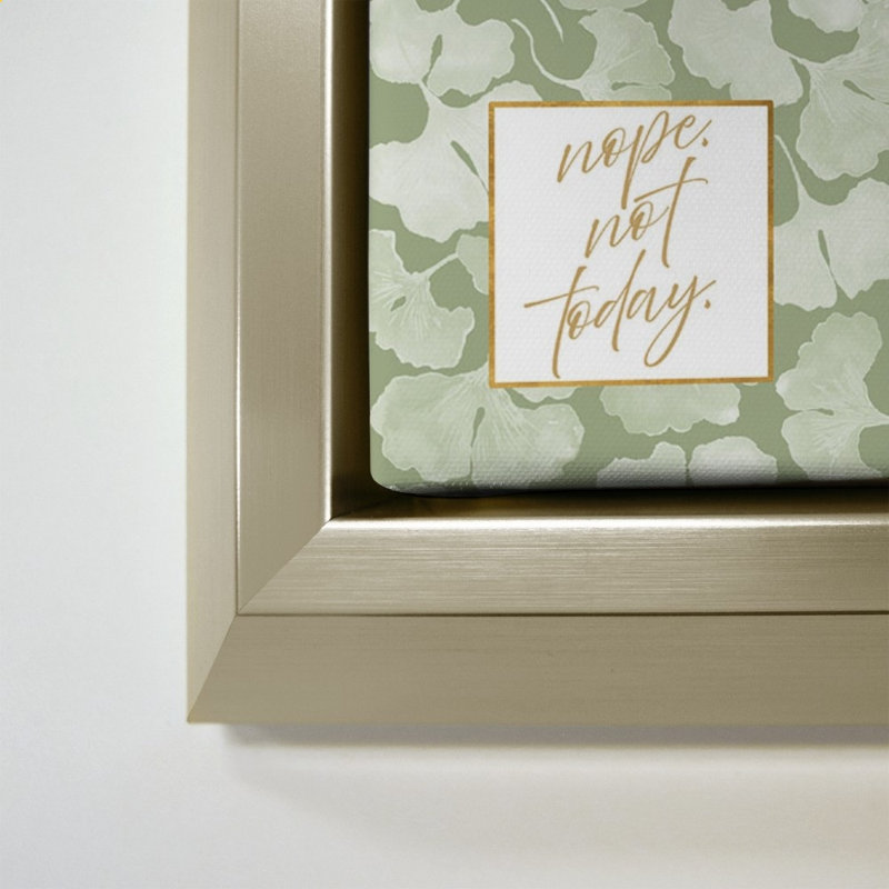 «Nope Not Today» par Elizabeth Medley - Impression sur toile, 40" H x 40" W, Champagne