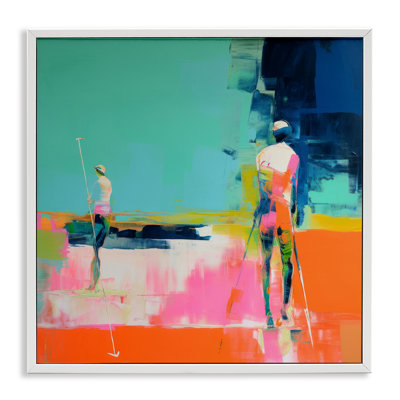 Golf Course View Grey Framed Giclee Art by Irena Orlov