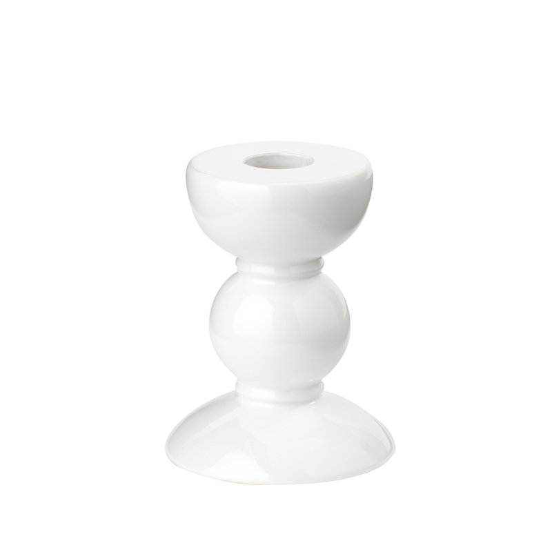 Chandelle à bobine, H 3,94 po x l 1,97 po x P 1,97 po, Blanc