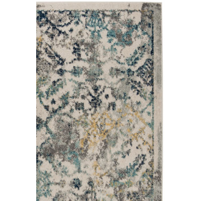 Christa Ivory/Blue Rug