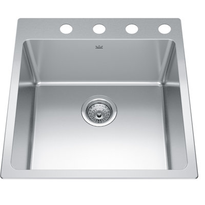 Brookmore 19.94'' L Single Bowl Stainless Steel Kitchen Sink