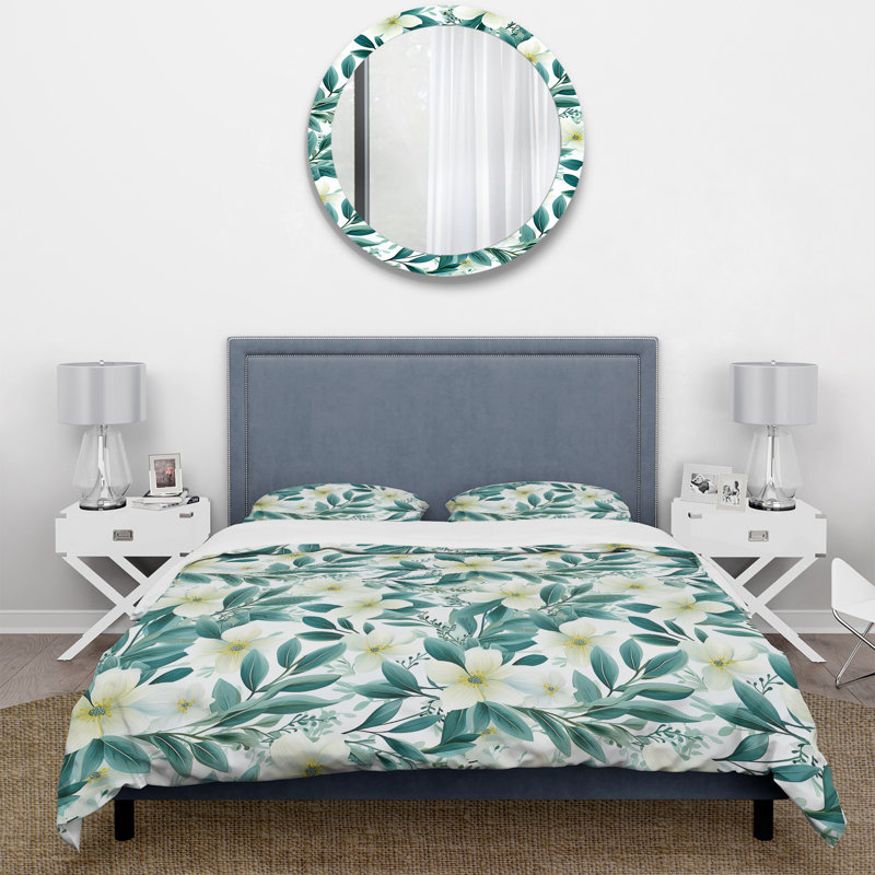 Literie Oceanic Foliage, Housse de couette pour très grand lit et 2 très