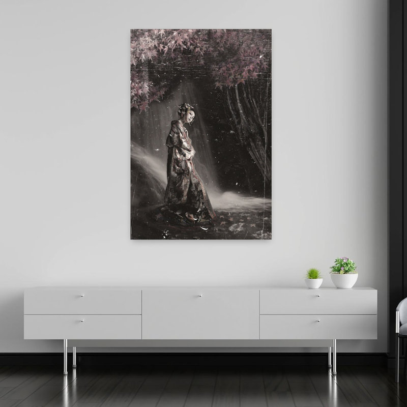 Dashiell Contemporary Art Traditional Abstract Maple Autumn Landscape Wall Art - Wrapped Canvas Print