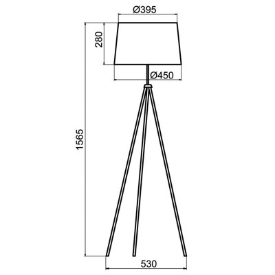 Schuller 156.5 H cm Tripod Floor Lamp
