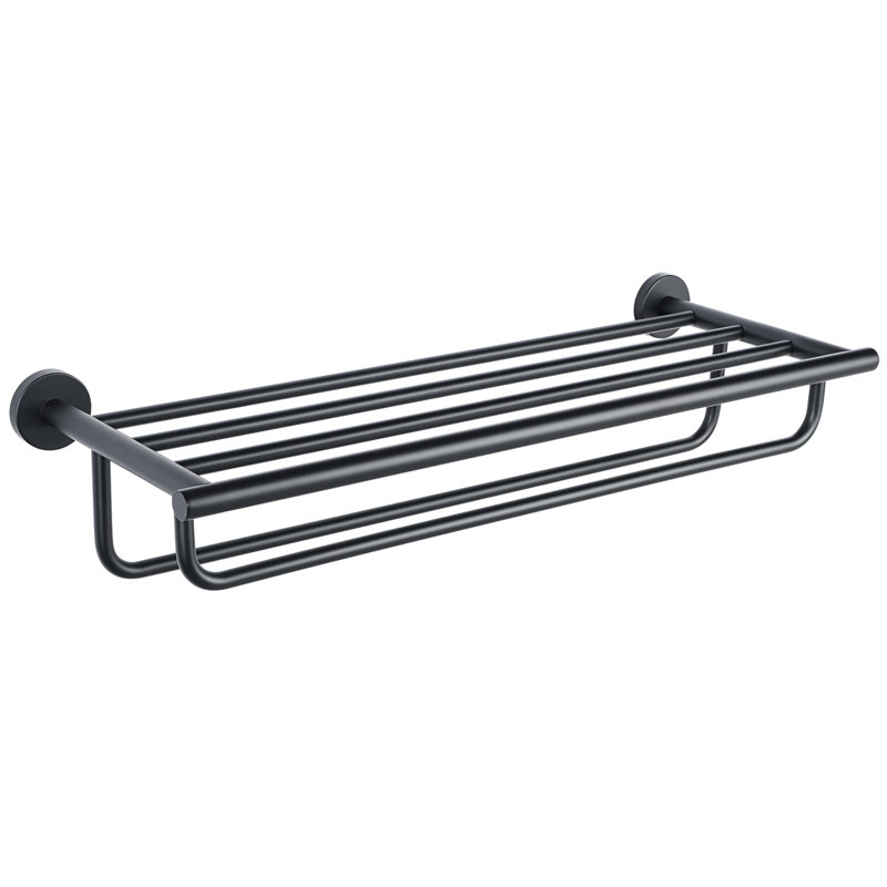 2 Wall Towel Rack, Black