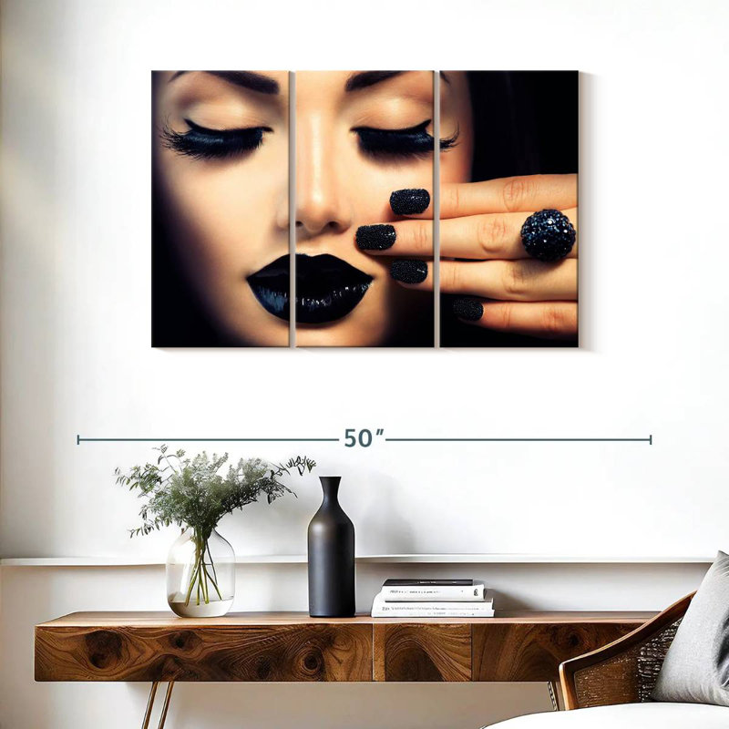 Shuttleworth Black Themed Makeup, 24" H x 38" W