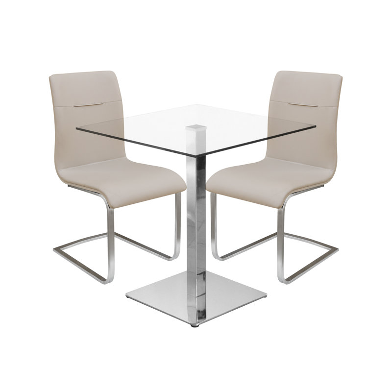 Derose 2 - Person Dining Set, Taupe